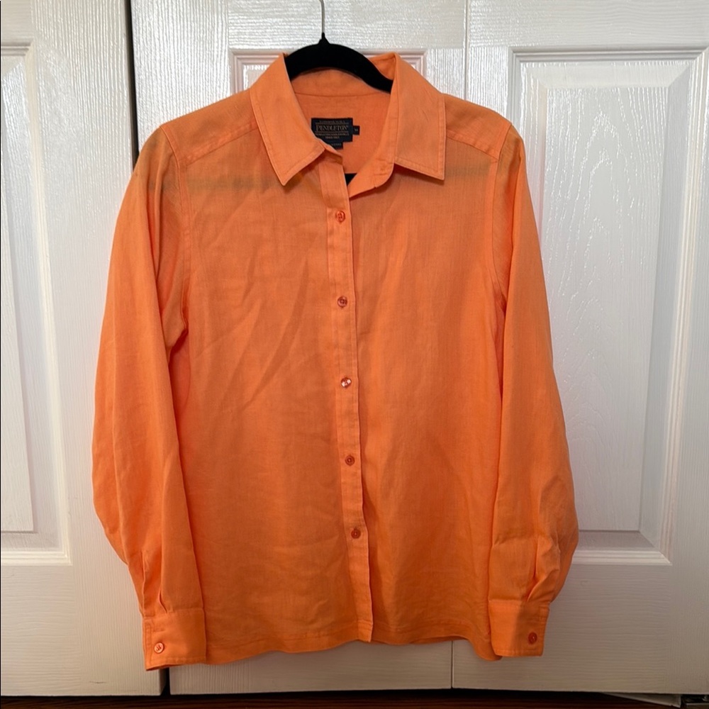Pendleton Orange Button-Up Shirt - image 1